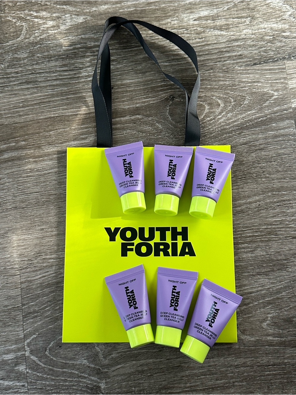 Youthforia bundle (6) Night Off Deep Cleansing green tea jelly